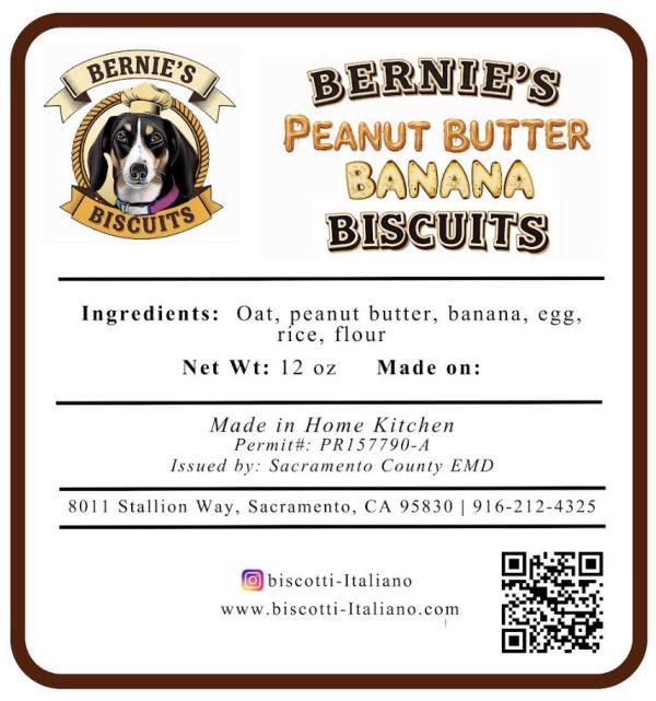 Bernie's Dog Biscuits - Peanut Butter Banana - Image 2