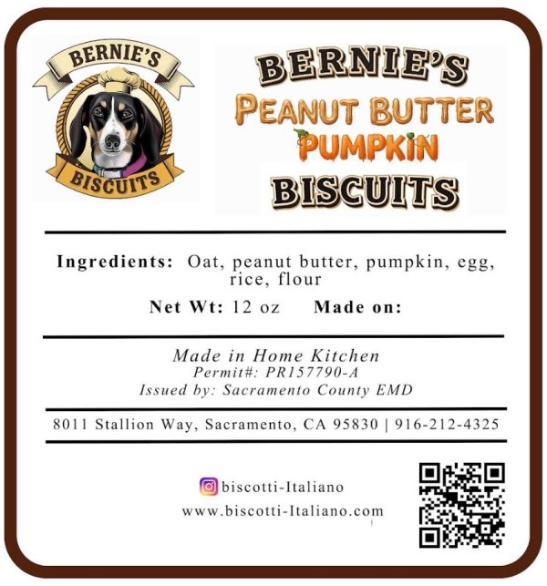 Bernie's Dog Biscuits - Peanut Butter Pumpkin - Image 2