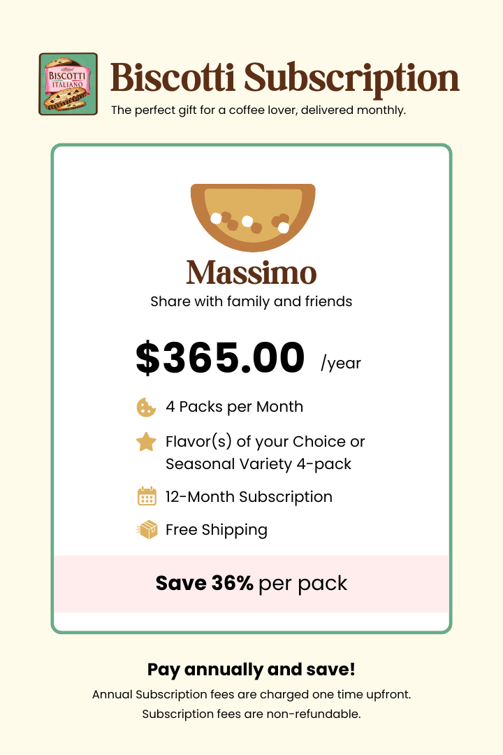 Massimo: Annual Biscotti Subscription