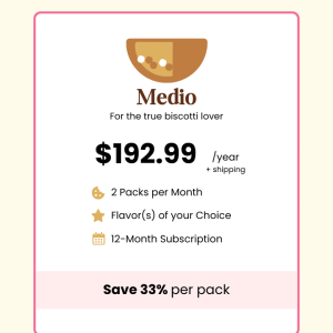 Medio: Annual Biscotti Subscription