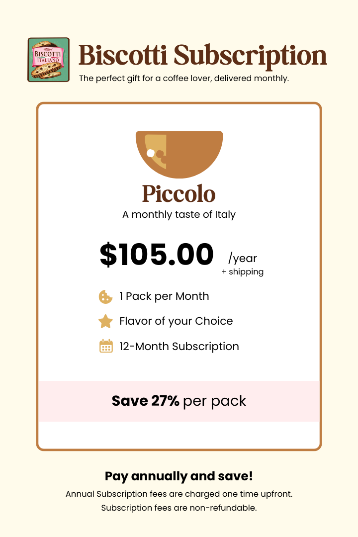 Piccolo: Annual Biscotti Subscription